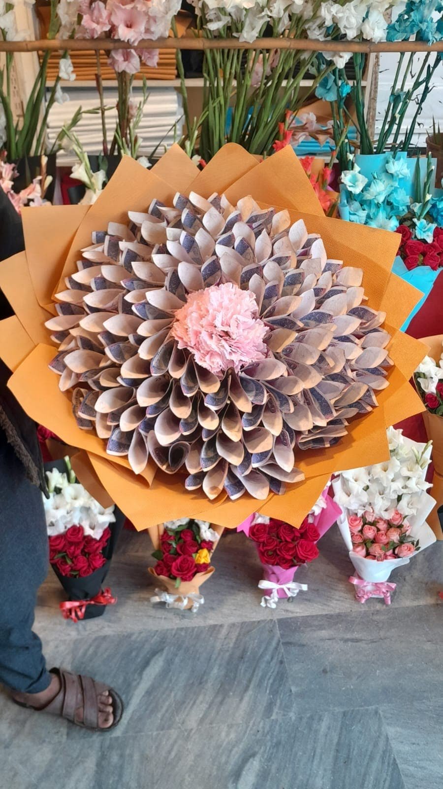 Money Flower — Gold Wrap by Shah G Flowers