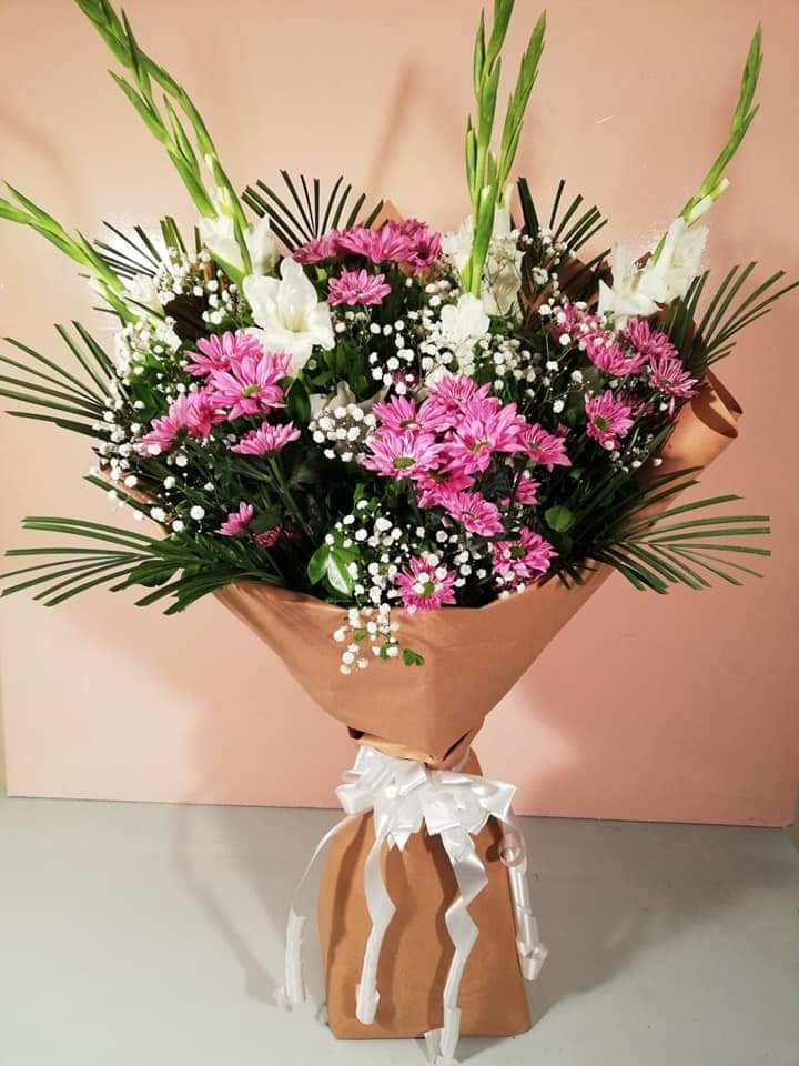 Pink Daisy Bouquet by Shah G Flowers