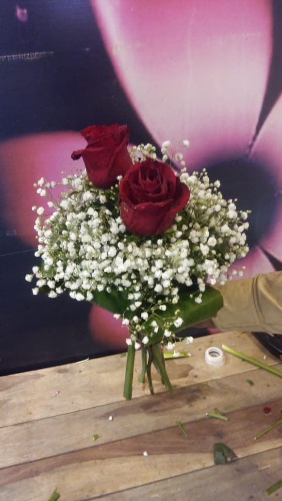 Rose & Baby's Breath by Shah G Flowers
